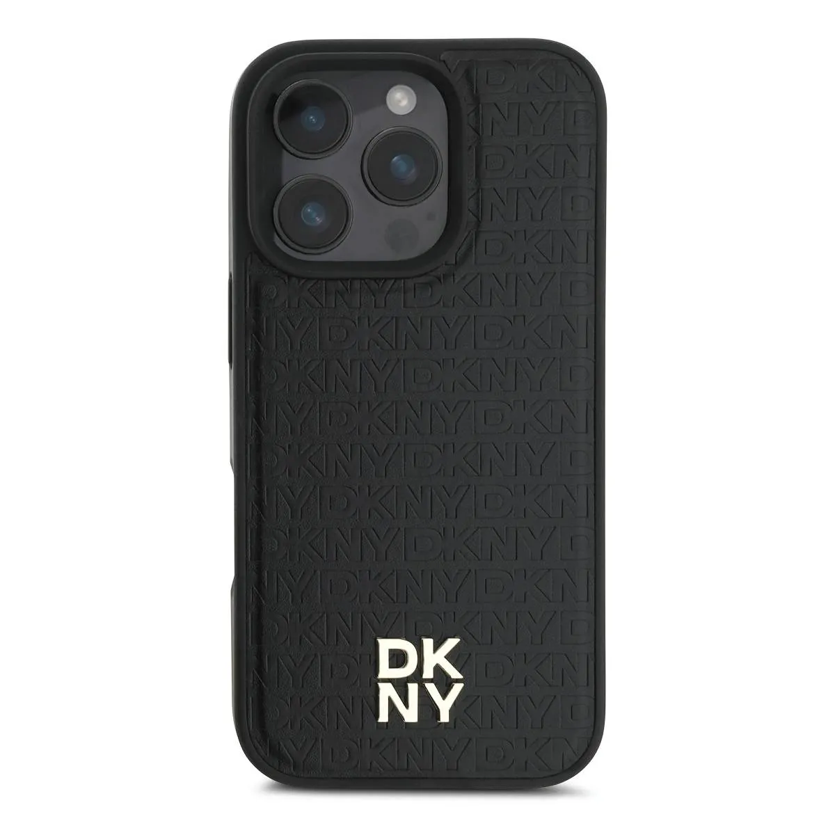 Dkny Noir Étui Pour Iphone 16 Pro 6.3 Étui Rigide Repeat Pattern Stack Logo Magsafe - Neuf - Image 2