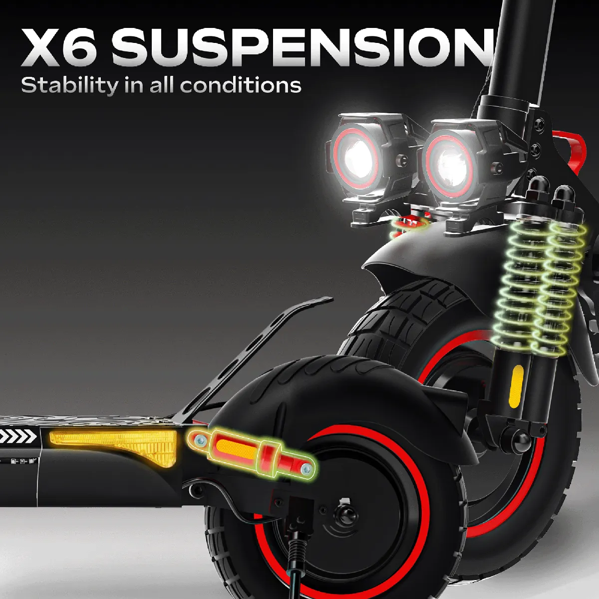 Feu Arrière UrbanGlide – Compatible E-Cross Pro/Pro Boost/Max 2x2, Pièce Technique Robuste, Intégration Parfaite, Noir