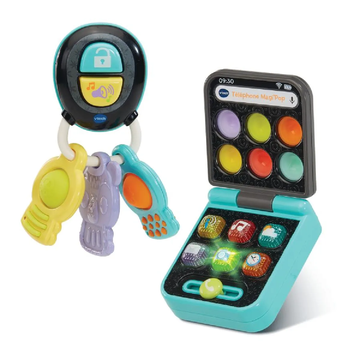 Coffret Clés + Téléphone Magi'Pop Vtech Baby – Jouet Interactif Pour Bébé Dès 6 Mois - vue 4
