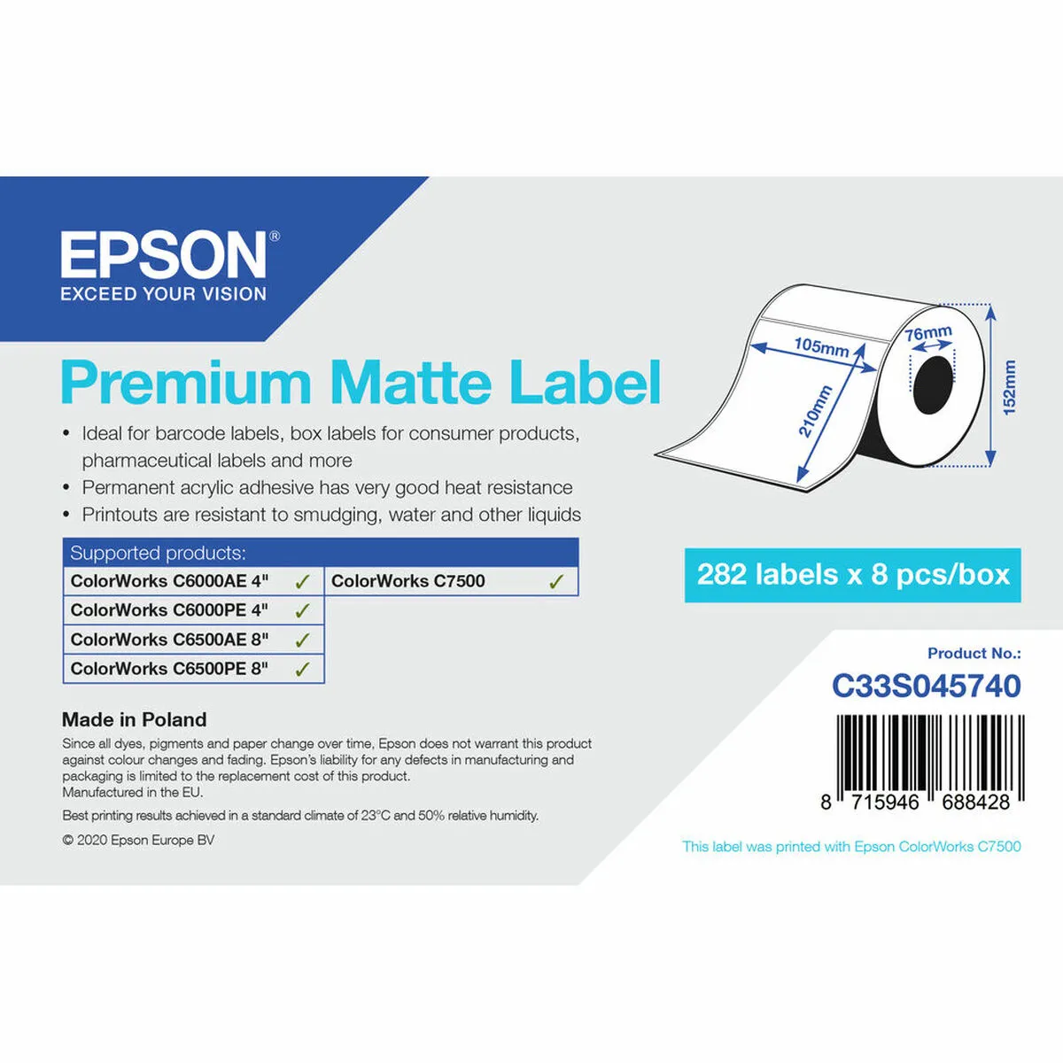 Epson C33S045740 Ø 76,2 mm