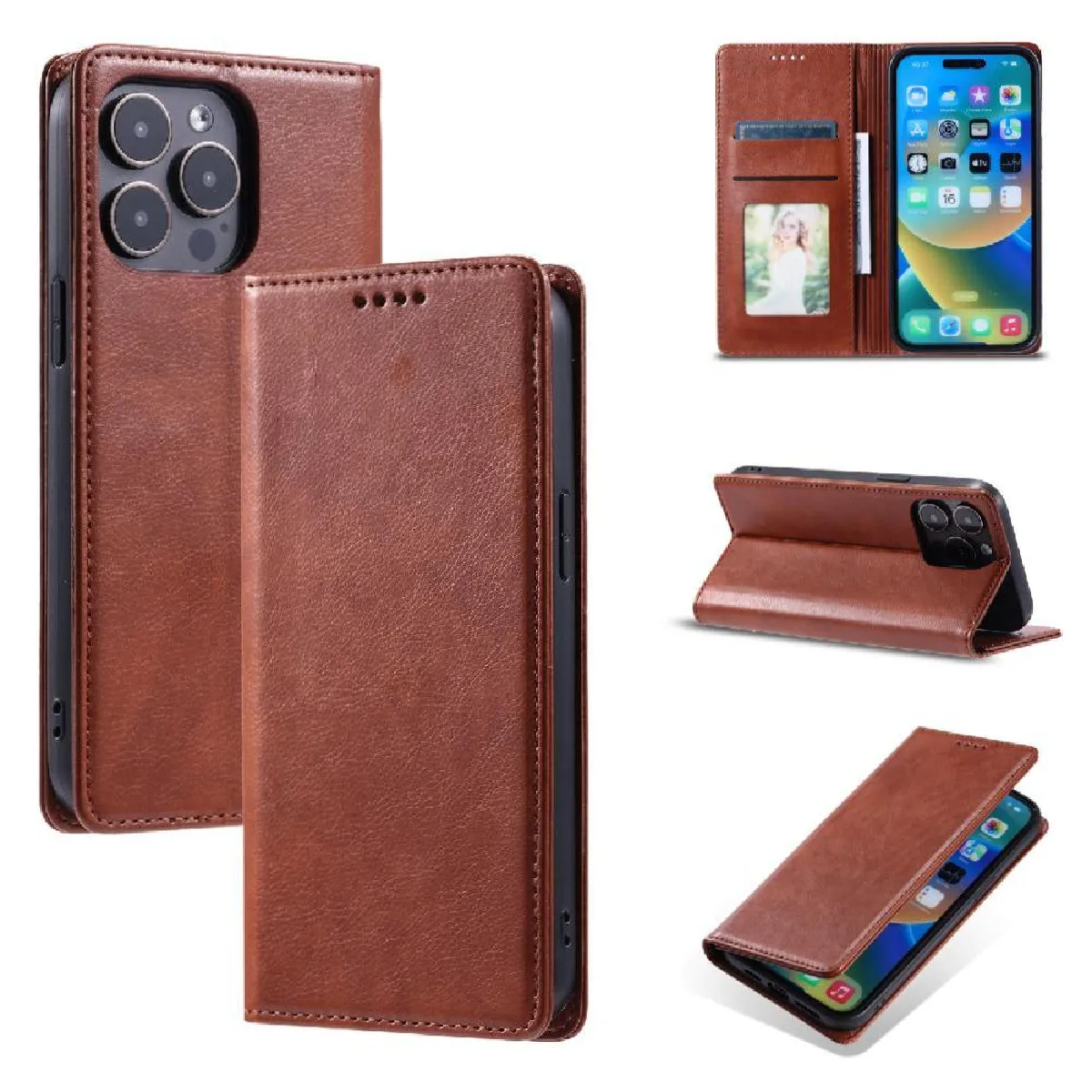 Générique Étui Folio Iphone 16 Pro