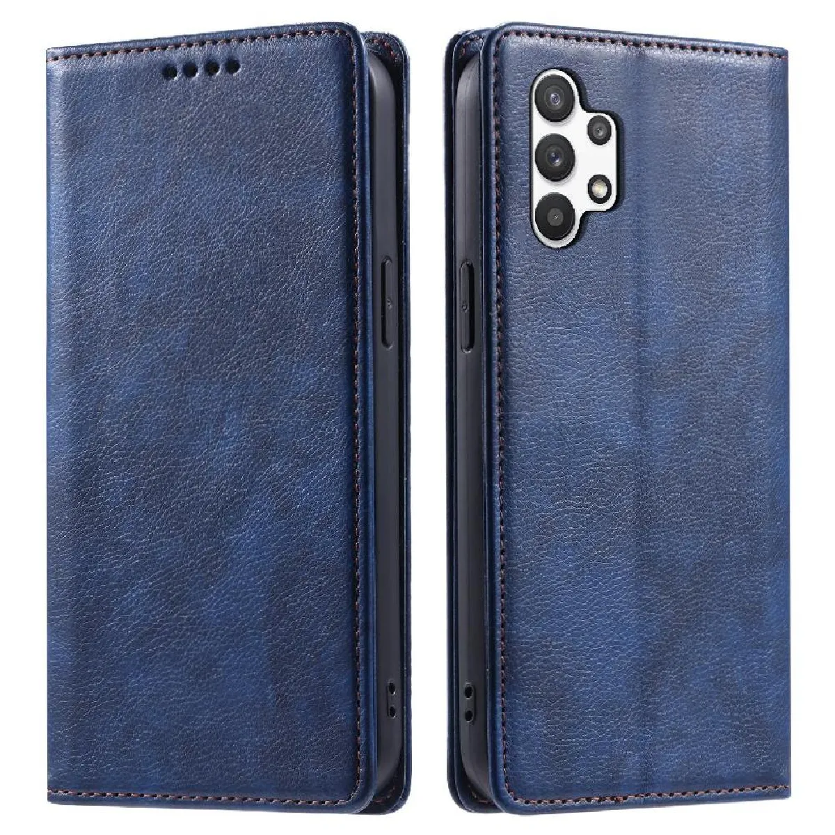 Générique Bleu Étui Portefeuille À Fermeture Magnétique Samsung Galaxy A32 5G