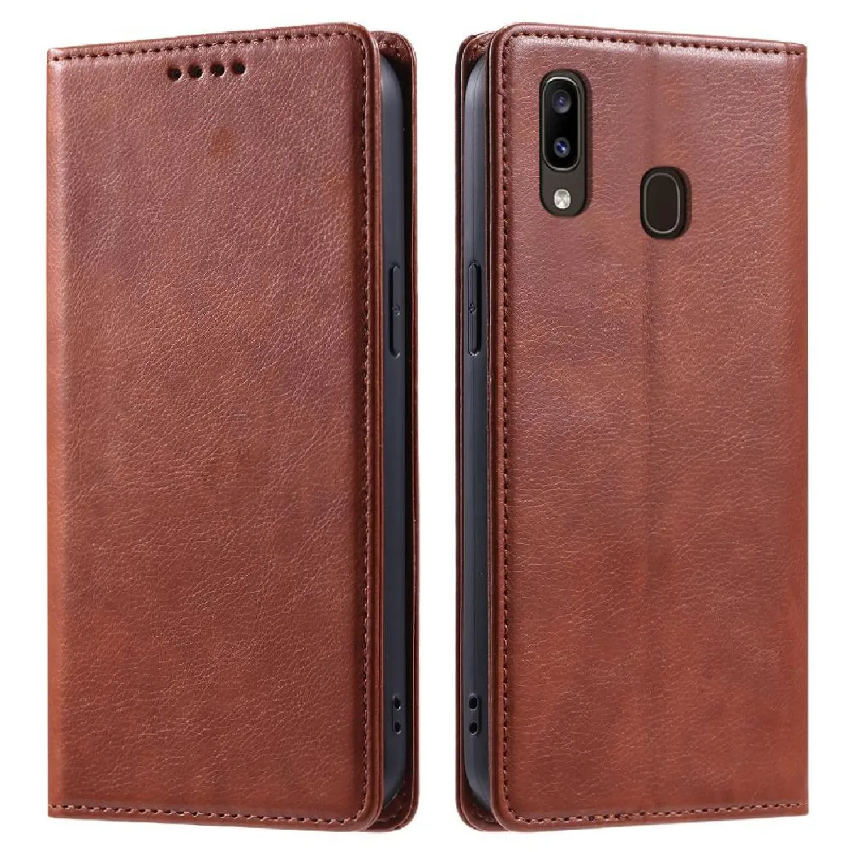 Générique Marron Étui Portefeuille Avec Support Intégré Samsung Galaxy A10e