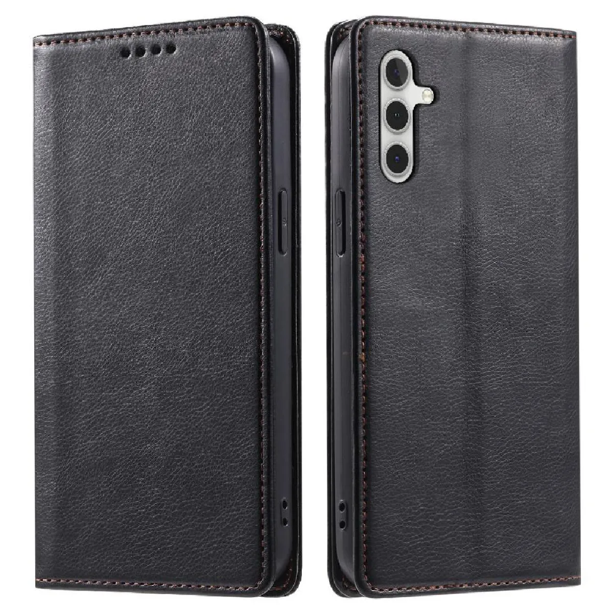 Générique Noir Étui Portefeuille À Rabat Avec Support Intégré Samsung Galaxy A35 5G