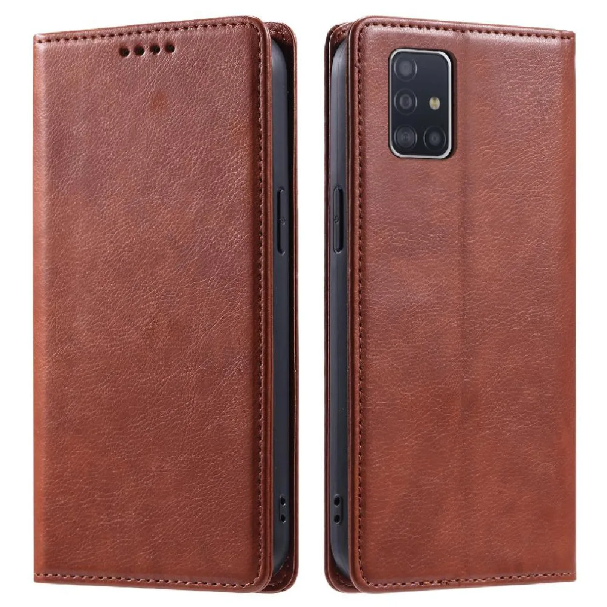 Générique Marron Étui Portefeuille Avec Support Intégré Samsung Galaxy A71 4G