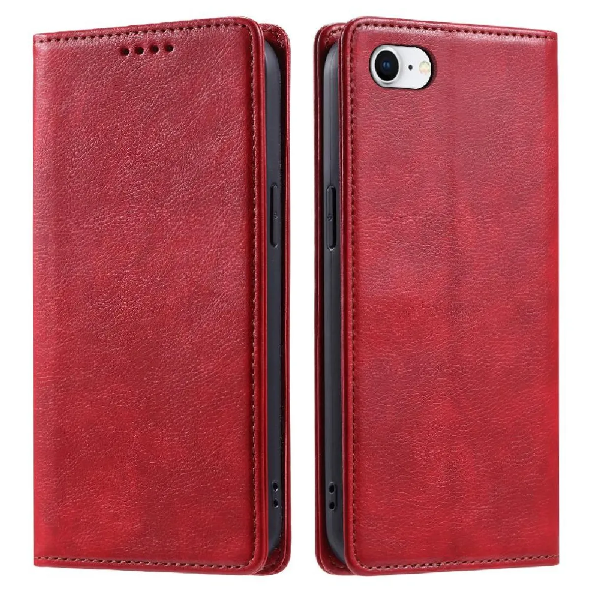 Générique Rouge Étui Portefeuille Iphone Se3