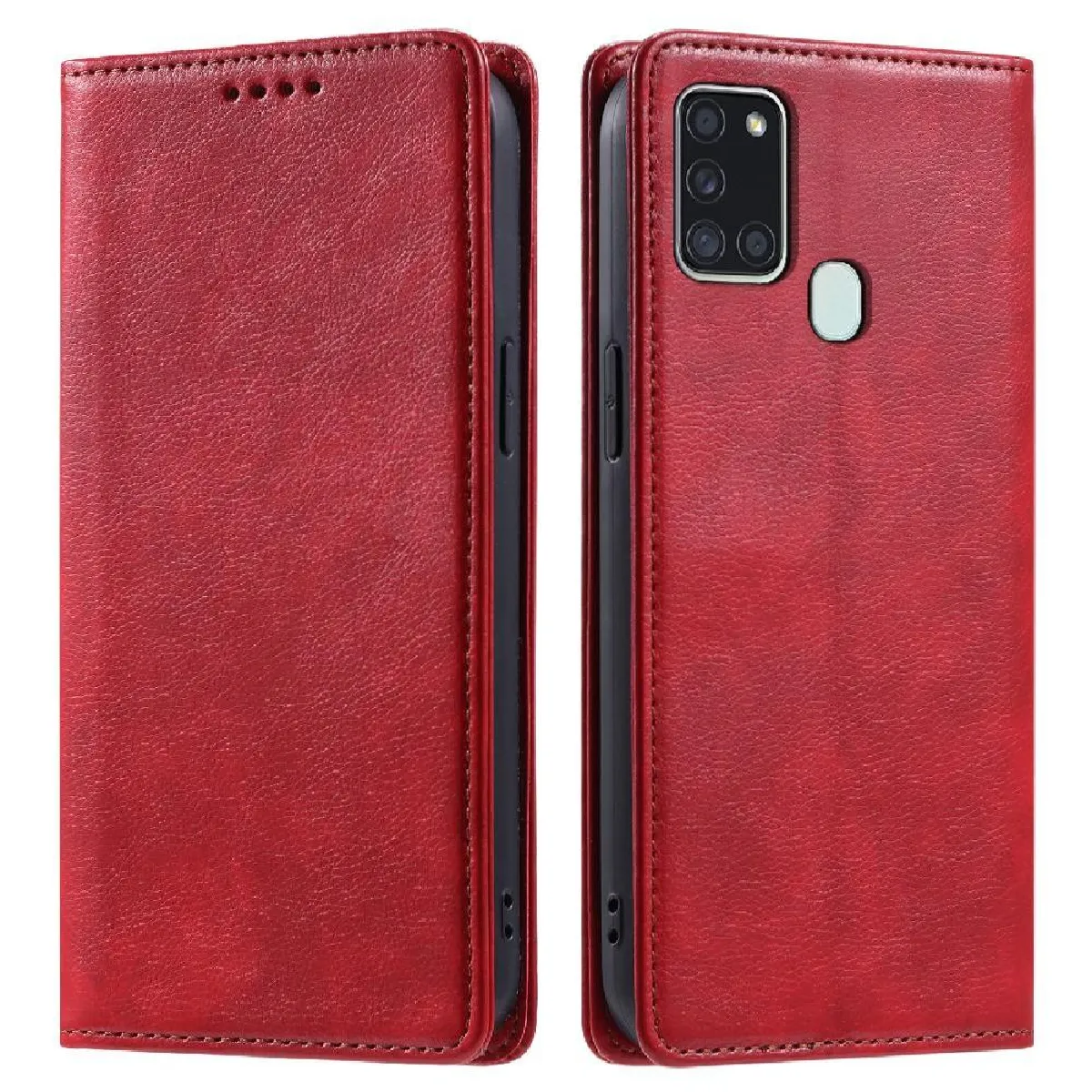 Générique Rouge Étui Portefeuille Magnétique Samsung Galaxy A21s