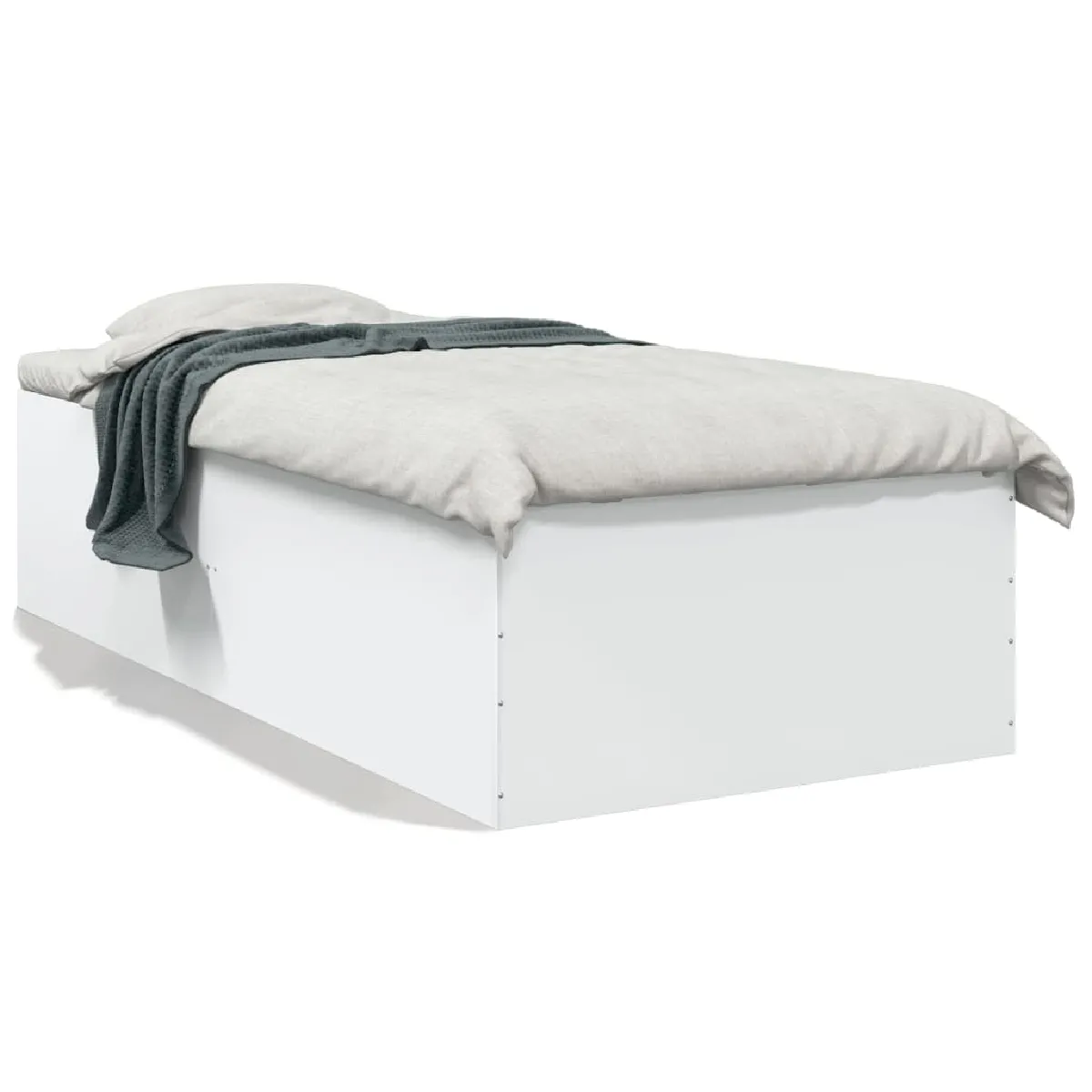 Vidaxl Blanc Cadre De Lit Sans Matelas 90X200 Cm
