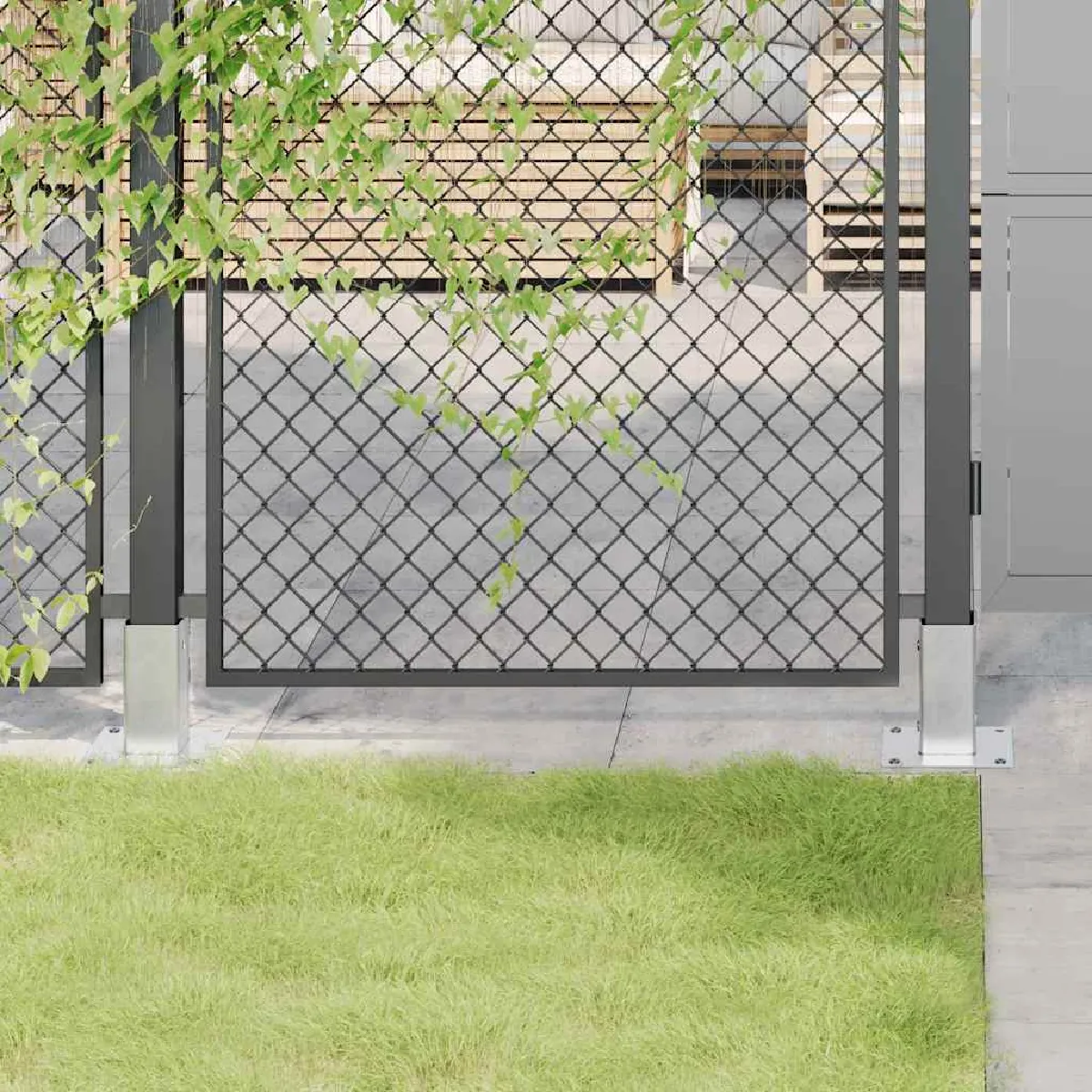 vidaXL Bases de poteau carrées 12 pcs 71x71 mm acier galvanisé - vue 2