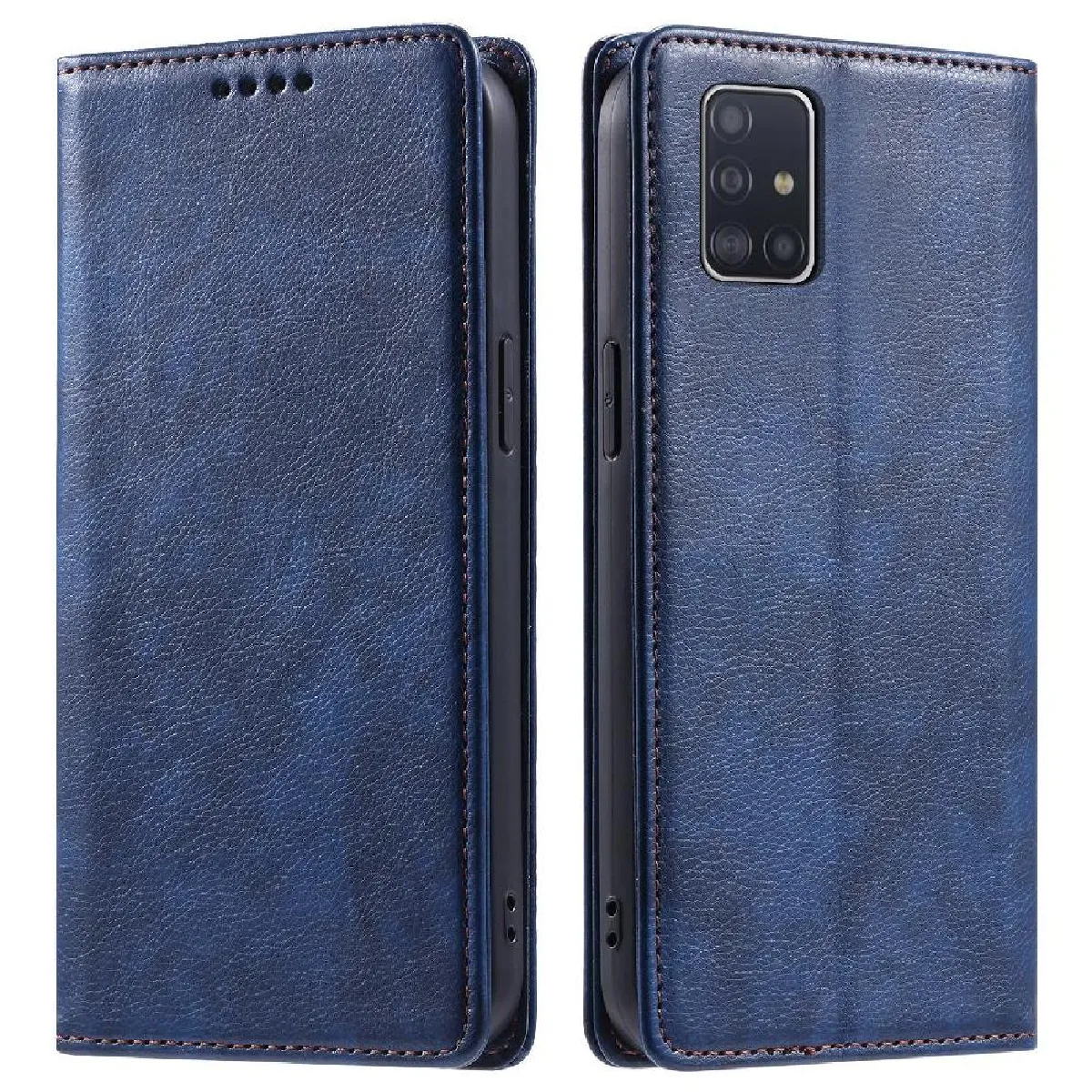 Générique Bleu Étui Portefeuille Avec Support Intégré Samsung Galaxy A51 4G