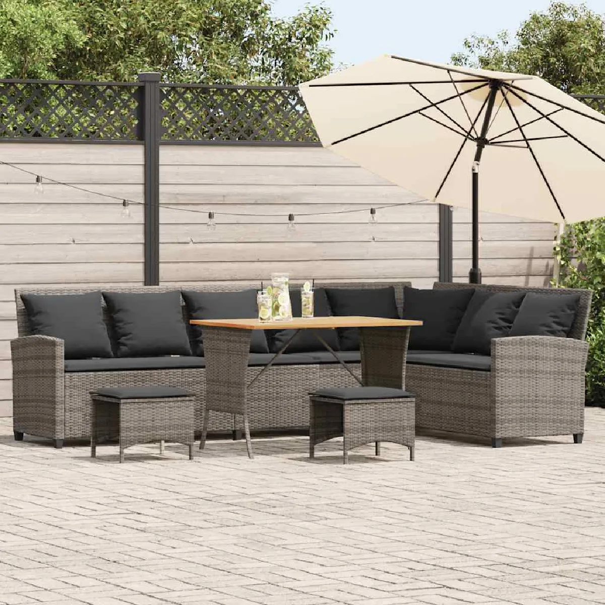 vidaXL Ensemble de jardin 4 pcs
