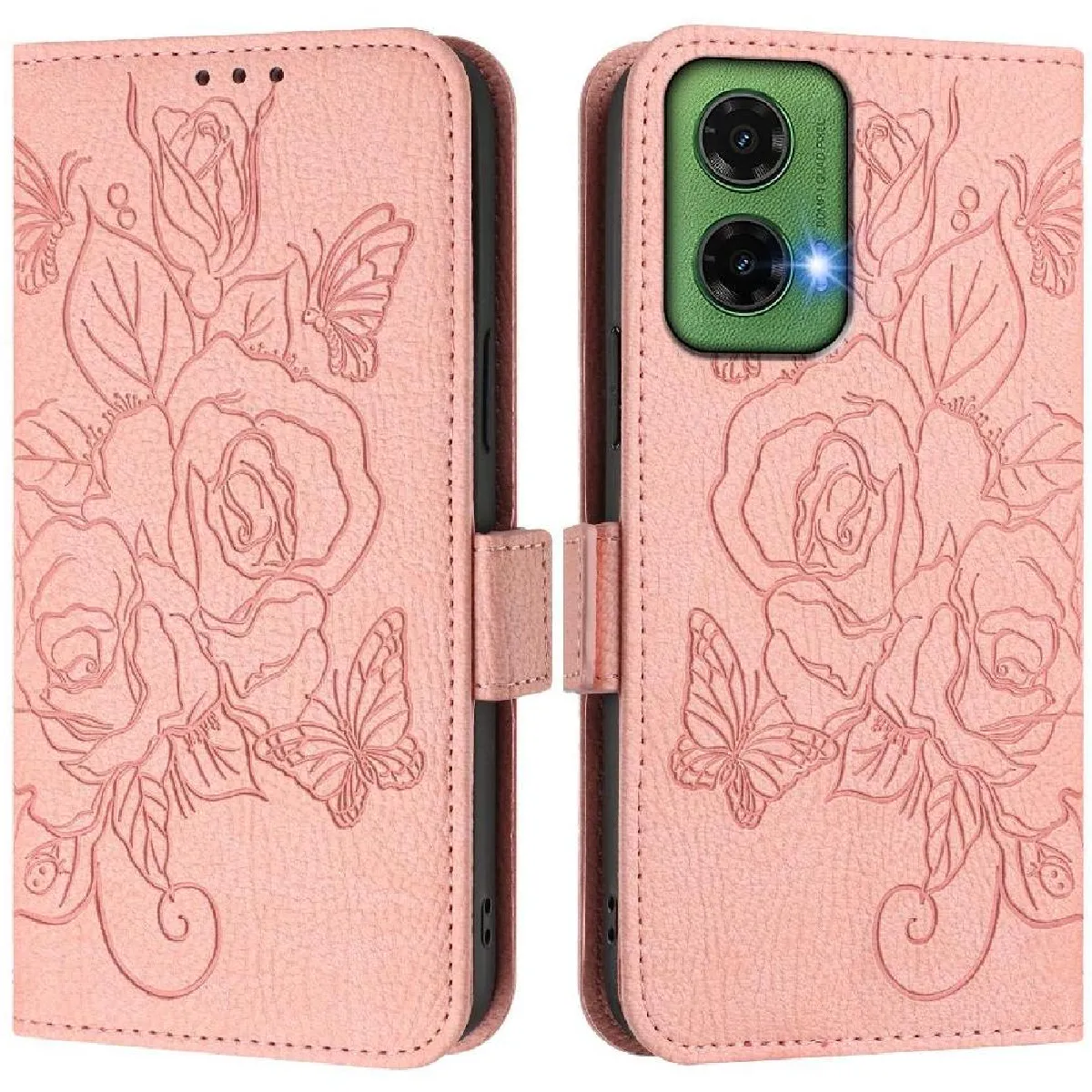 Générique Rose Étui Portefeuille En Similicuir Motorola Moto G35