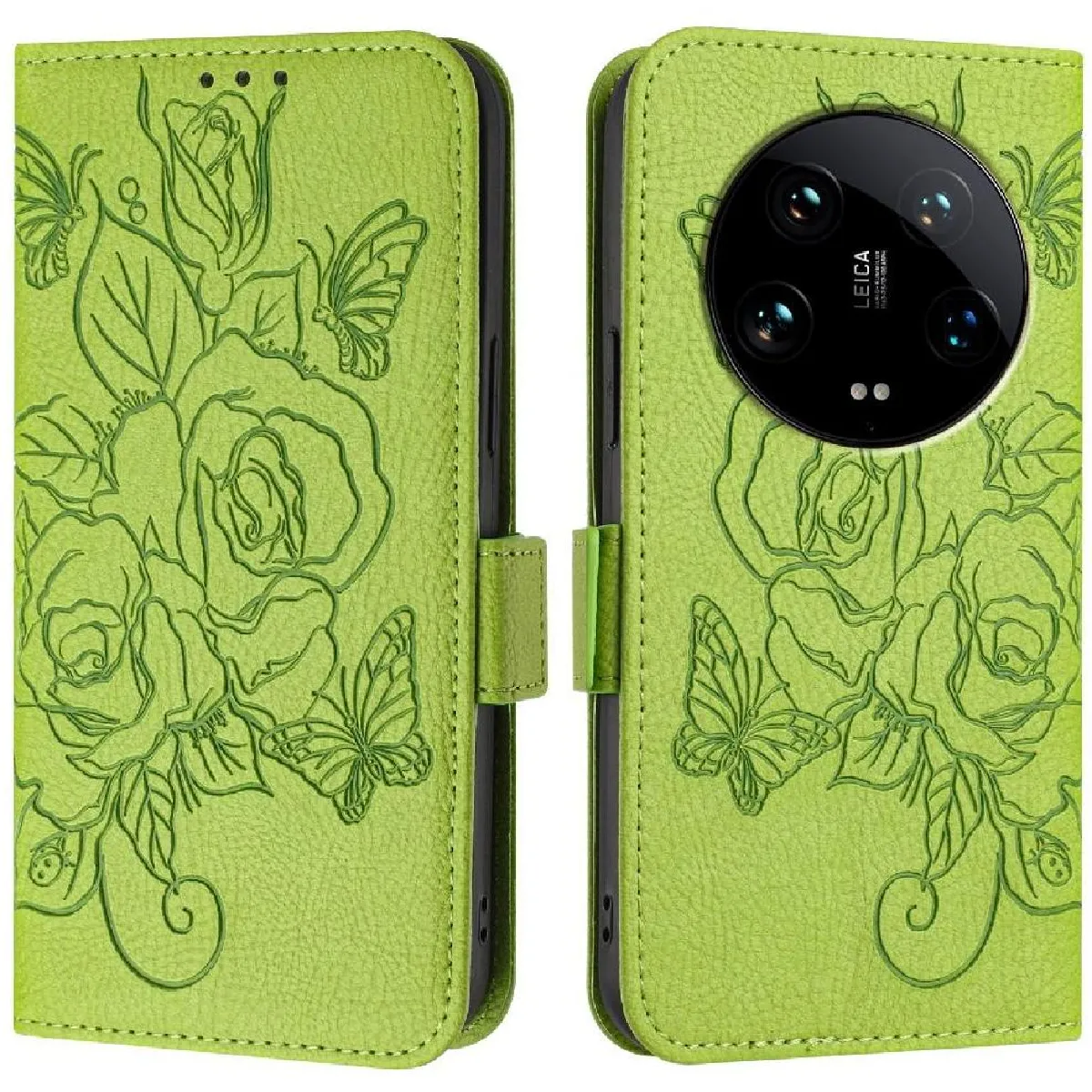 Générique Vert Étui Portefeuille Xiaomi 14 Ultra 5G