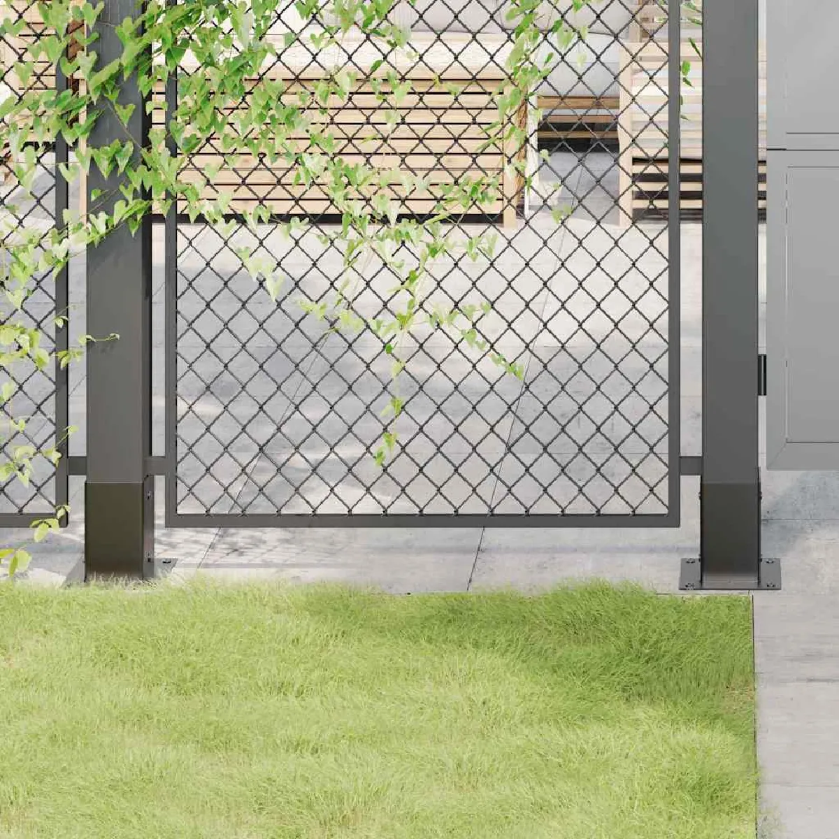Vidaxl Bases de poteau carrées 4 pcs anthracite 91x91 mm