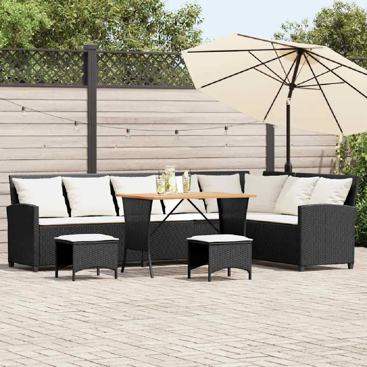 VIDAXL Salon de jardin 4 pcs Forme
