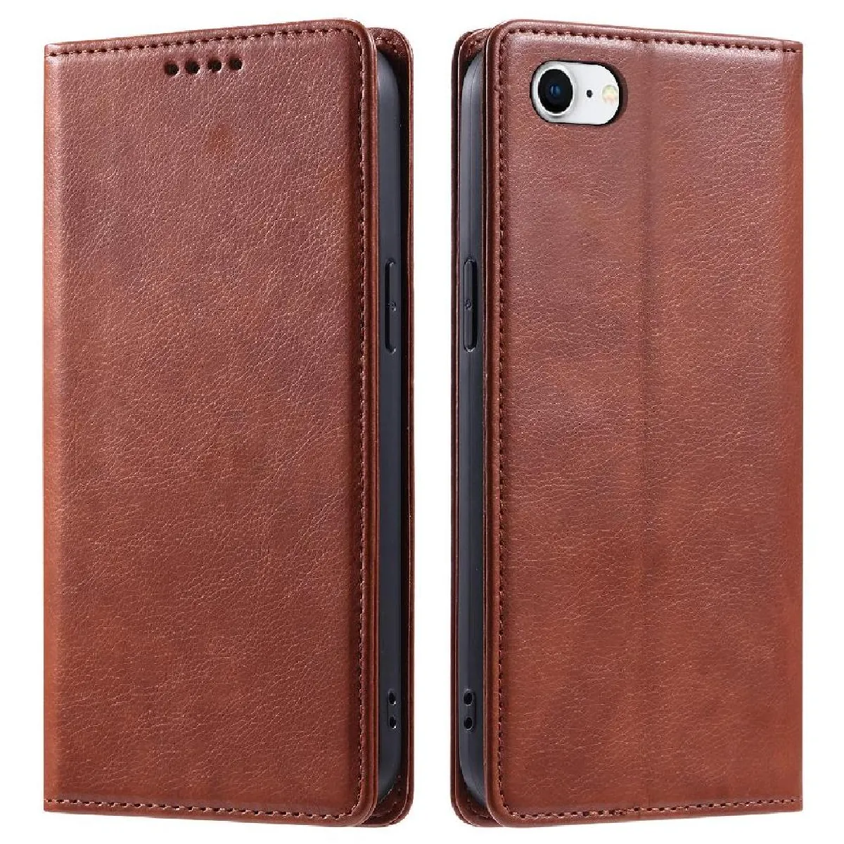 Générique Marron Étui Portefeuille À Support Intégré Iphone 6