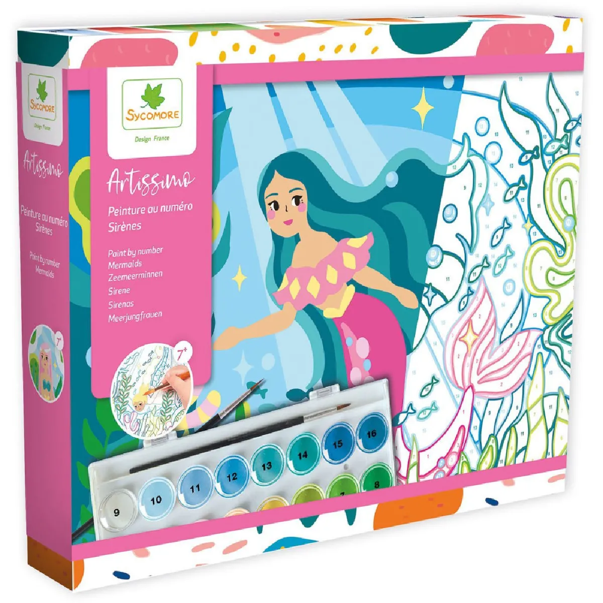 Au Sycomore Coffret Peinture Par Numéros Sirènes