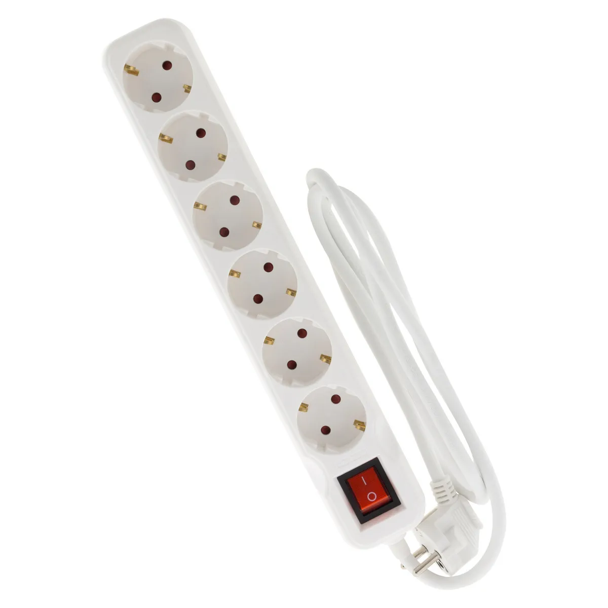 Zenitech Blanc - Multiprise Schuko + Interrupteur 6X16a - 1,4M - Image 3