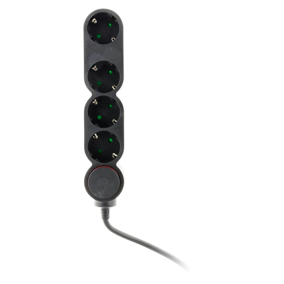 Zenitech - Multiprise Schuko - 4 Prises 16A - Avec Interrupteur - Câble 1,5m - Noir - Image 3