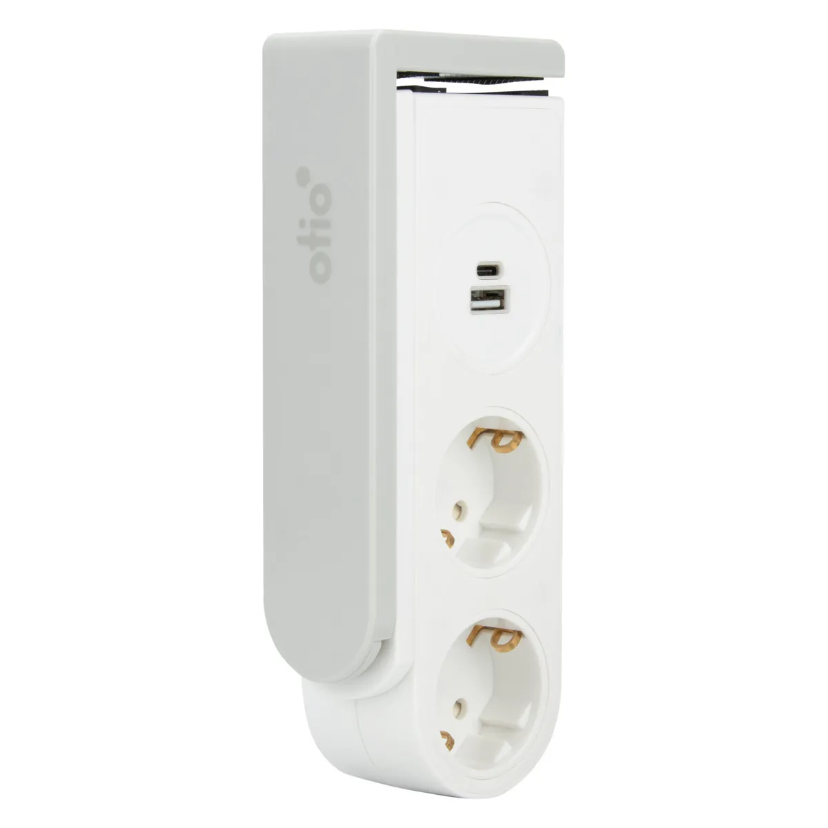 Zenitech - Multiprise Gekko - 2 Prises Schuko 16A - 2 Ports USB A+C - Blanc - Image 3