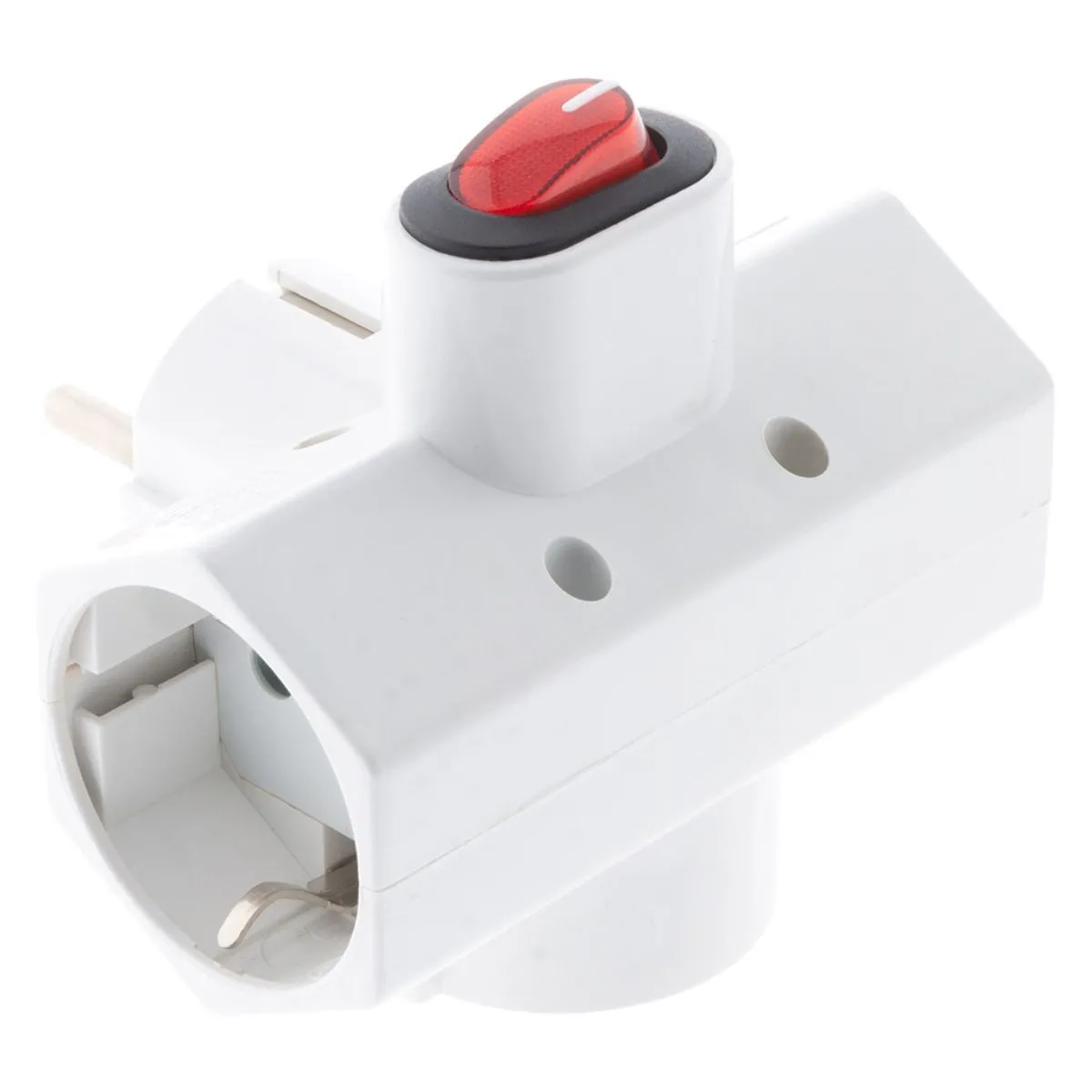 Non Communiqué Blanc Zenitech - Triplite Schuko 16A + Interrupteur - Image 2