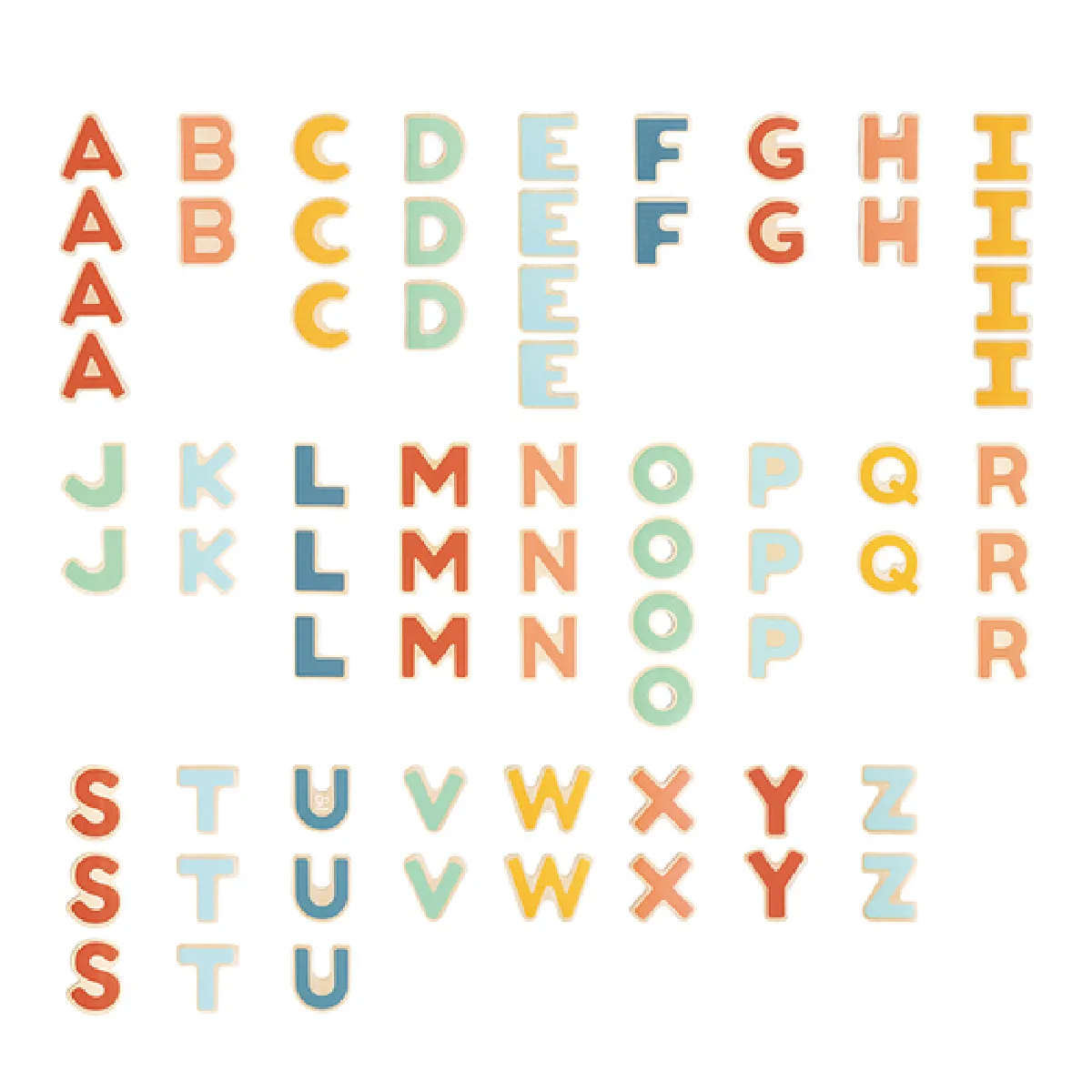 Non Communiqué Jaune Hape - Alphabet Magnétique - 70 Pieces - Image 2