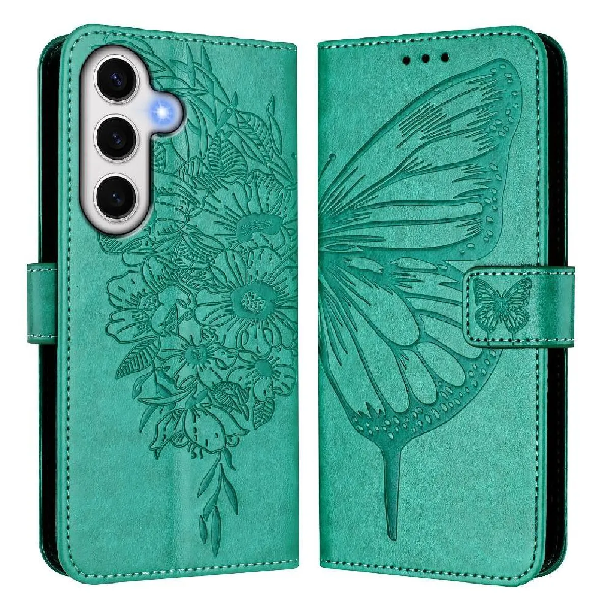 Générique Vert Étui Portefeuille En Similicuir Samsung Galaxy S24 Fe