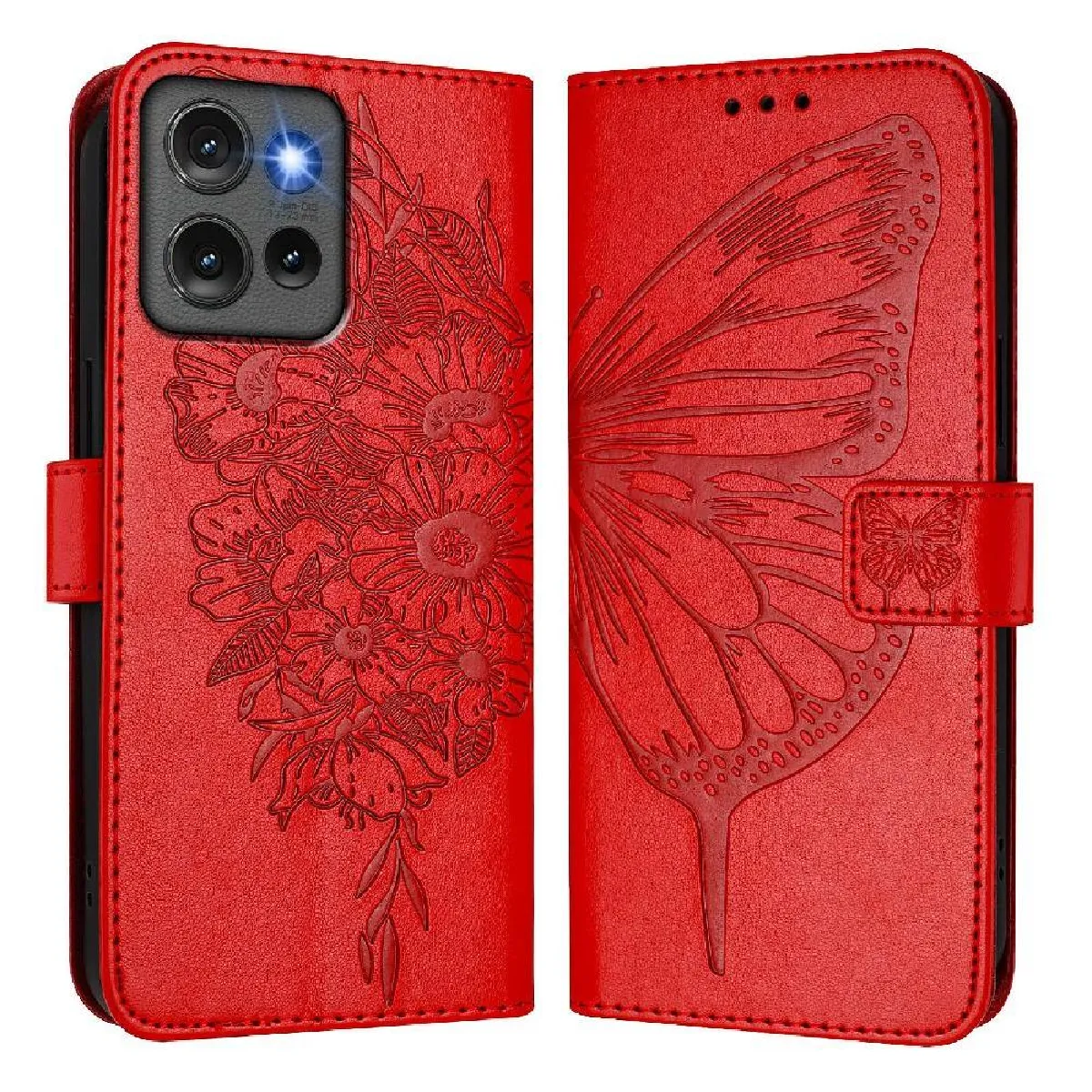 Générique Rouge Étui Portefeuille Motorola Edge 50