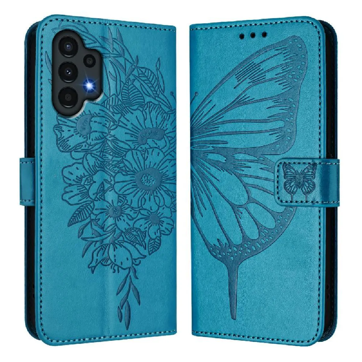 Générique Bleu Étui Portefeuille À Fermeture Magnétique Samsung Galaxy A04s