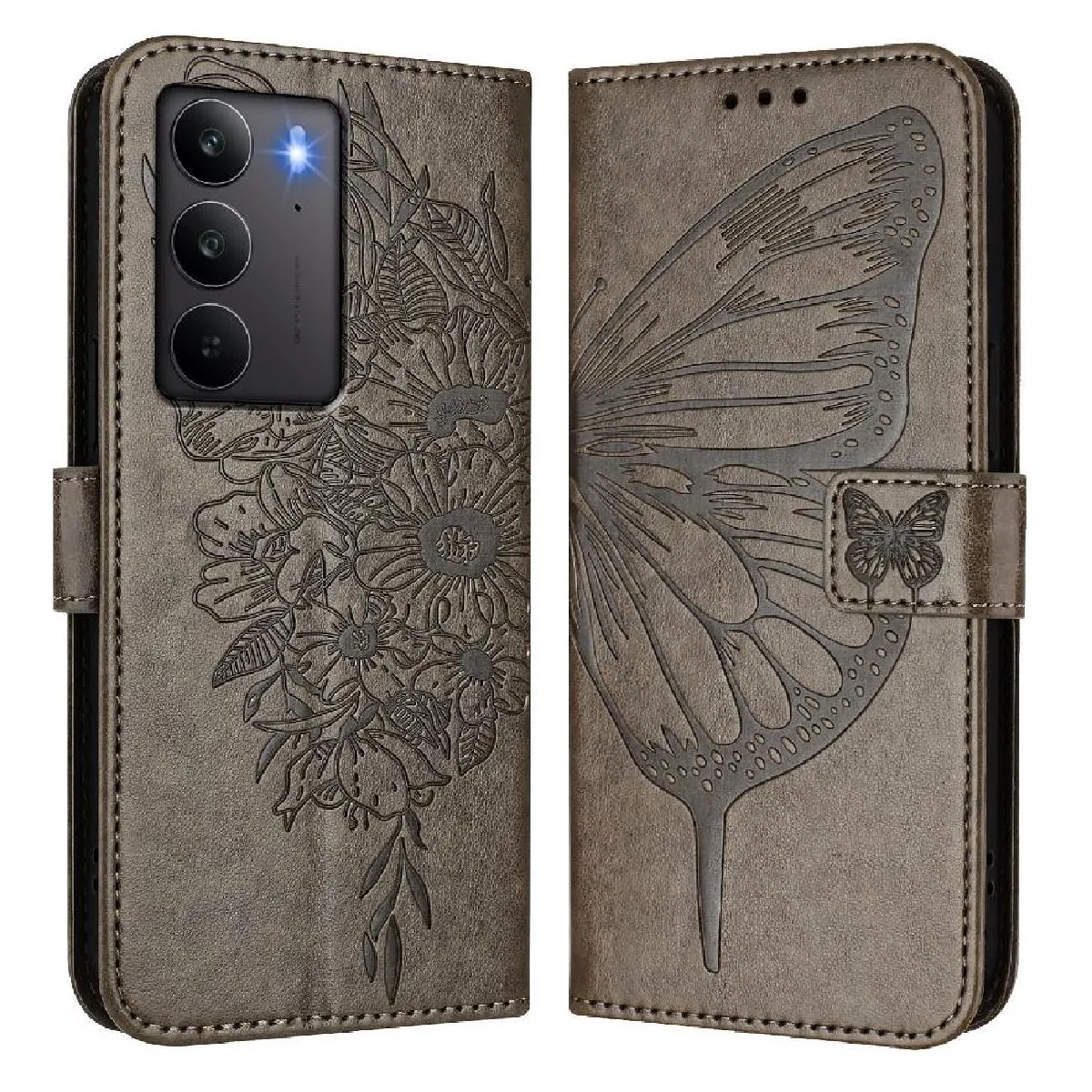 Générique Gris Étui Portefeuille Realme C75 4G