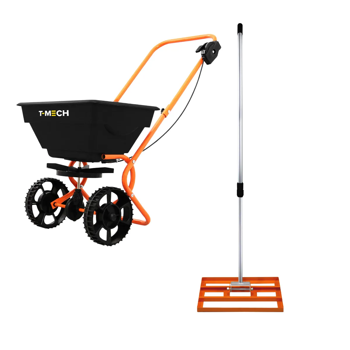 Épandeur Rotatif & Niveleur de Pelouse 50 cm
