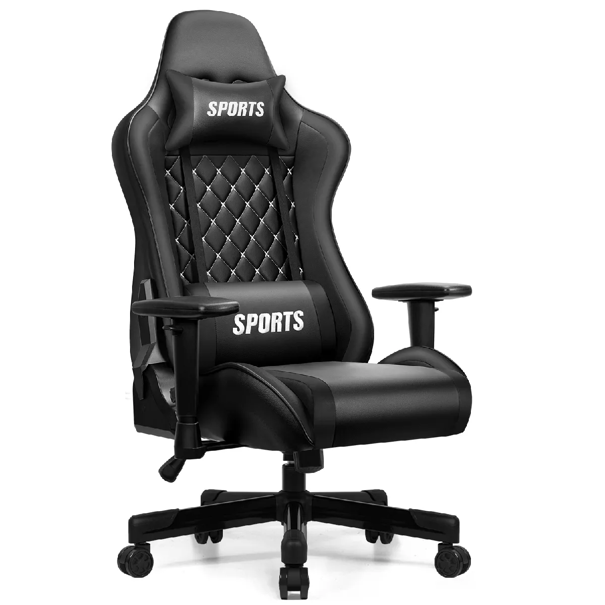 SUMTree Housses de chaise de gaming extensibles noires pour chaise d' ordinateur, fauteuil pivotant, chaise de gaming, lavable, sans chaises SUMTree Housses de chaise de gaming extensibles noires pour chaise d' ordinateur, fauteuil pivotant, chaise de gaming, lavable, sans chaises