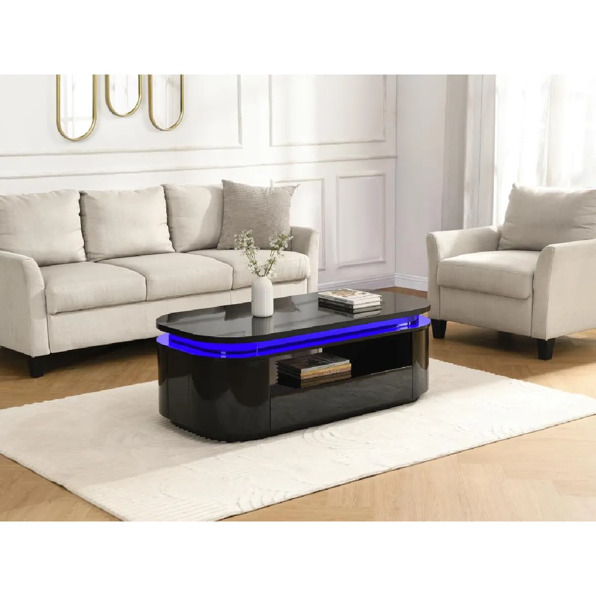 Meilleurs prix pour VENTE-UNIQUE Table basse VANDANA - Noir laqué