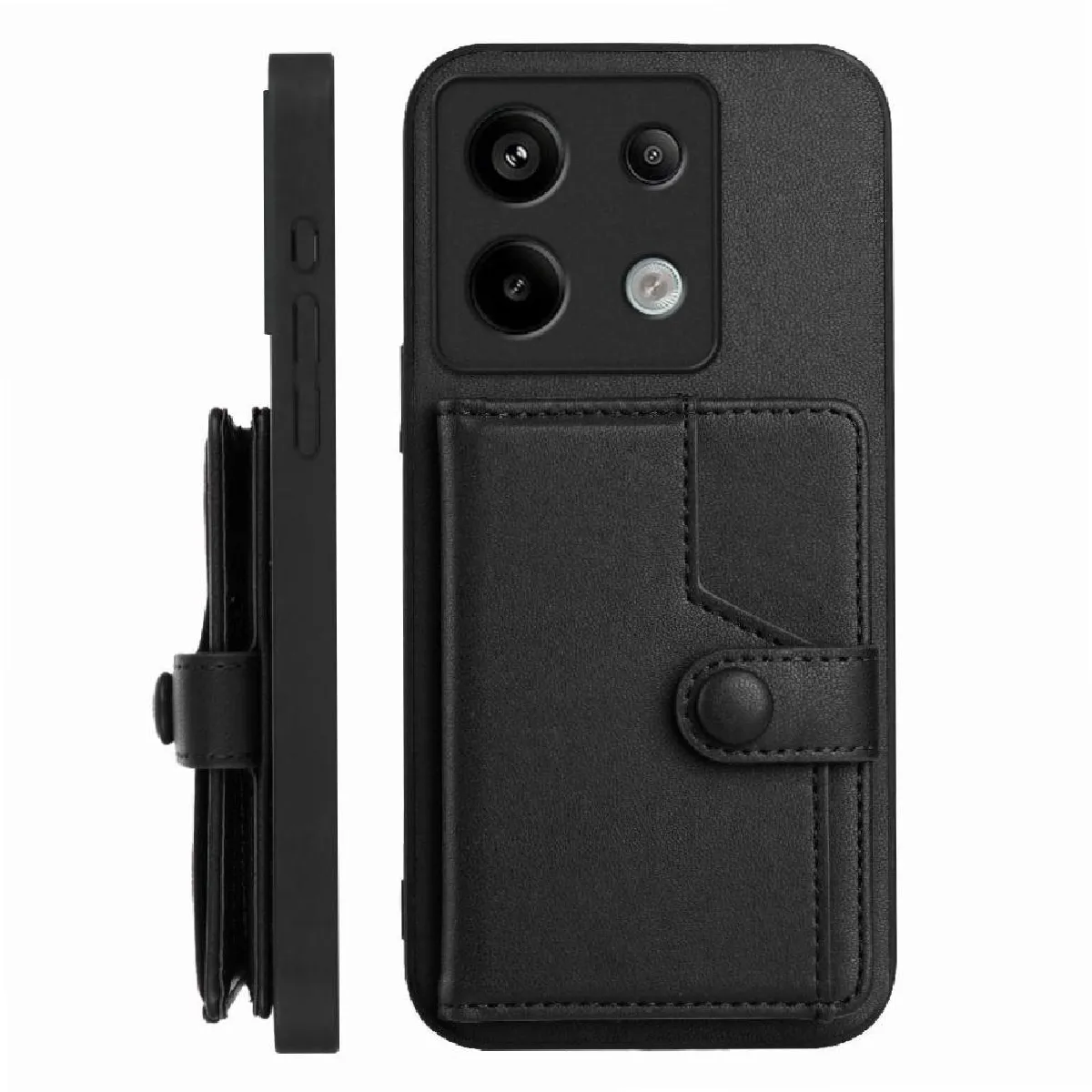 Générique Noir Étui Portefeuille Avec Support Intégré Xiaomi Redmi Note 13 Pro 5G