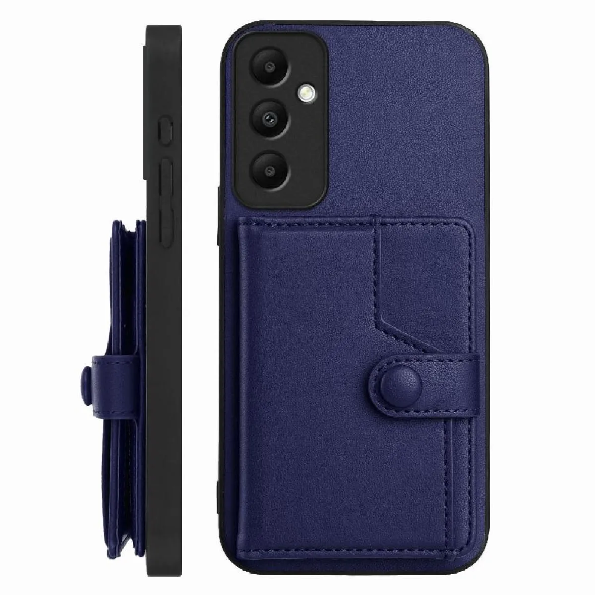 Générique Bleu Étui Portefeuille En Similicuir À Fermeture Magnétique Pour Samsung Galaxy A06