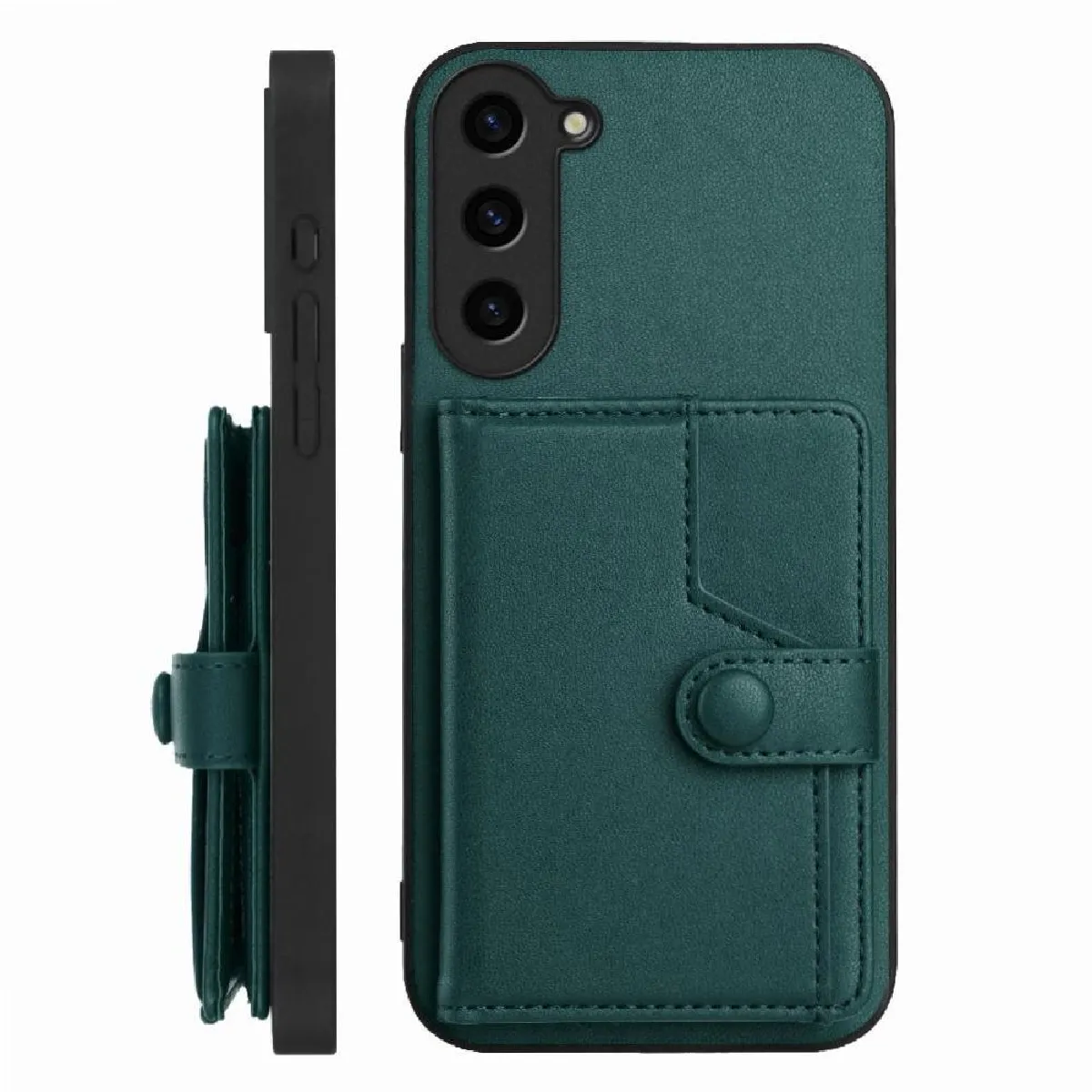 Générique Vert Coque Avec Porte-Cartes Et Support Samsung Galaxy S23 Fe