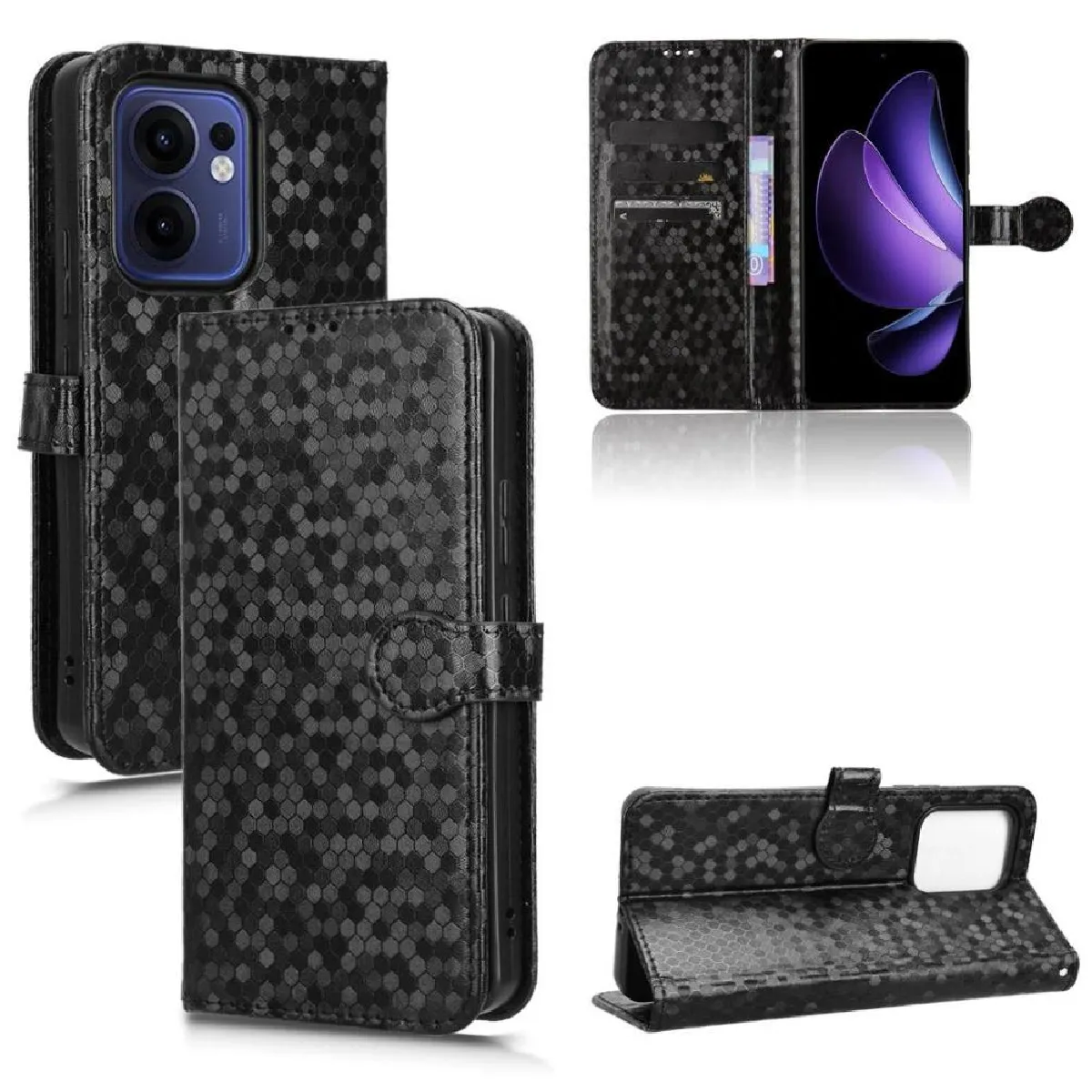 Générique Noir Coque À Fermeture Magnétique Oppo Reno 13F 4G