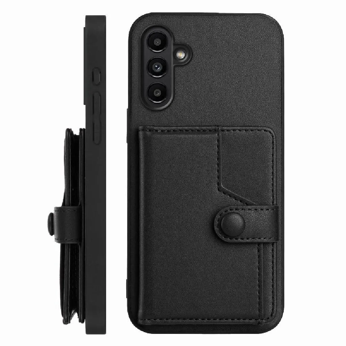 Générique Noir Coque Portefeuille En Similicuir Avec Support Magnétique Samsung Galaxy A13 5G
