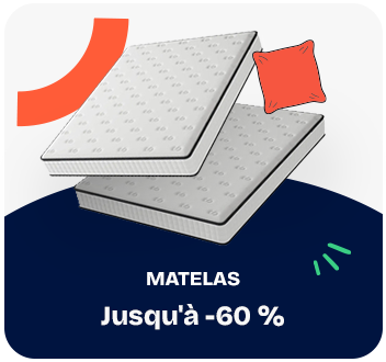 Matelas - Jusqu'à -60% - Rentrée