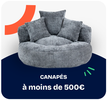Canapés à moins de 500 €