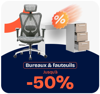 Bureaux & fauteuils - Jusqu'à -50%