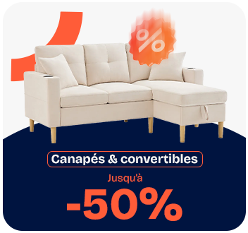 Canapés & convertibles - Jusqu'à -50%