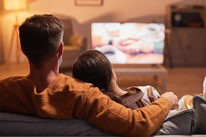 tv dans le salon