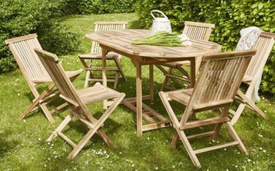 salon de jardin en teck