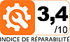 Indice de réparabilité : 3.4/10