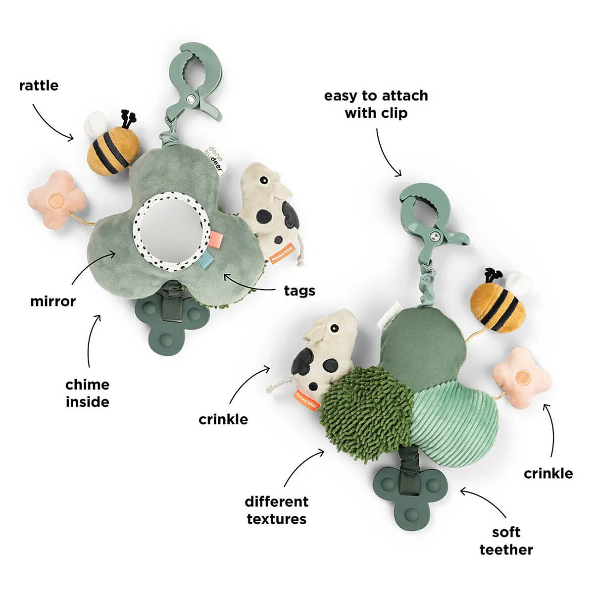 Miroir sensoriel pliable tiny farm multicolore - Done by Deer