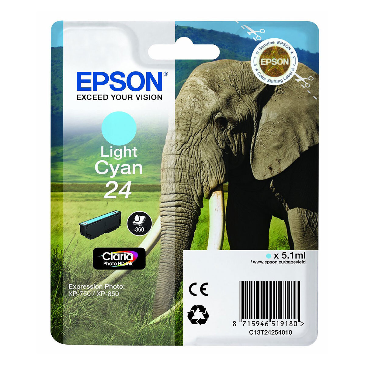 Epson Elephant 24 Cyan Clair