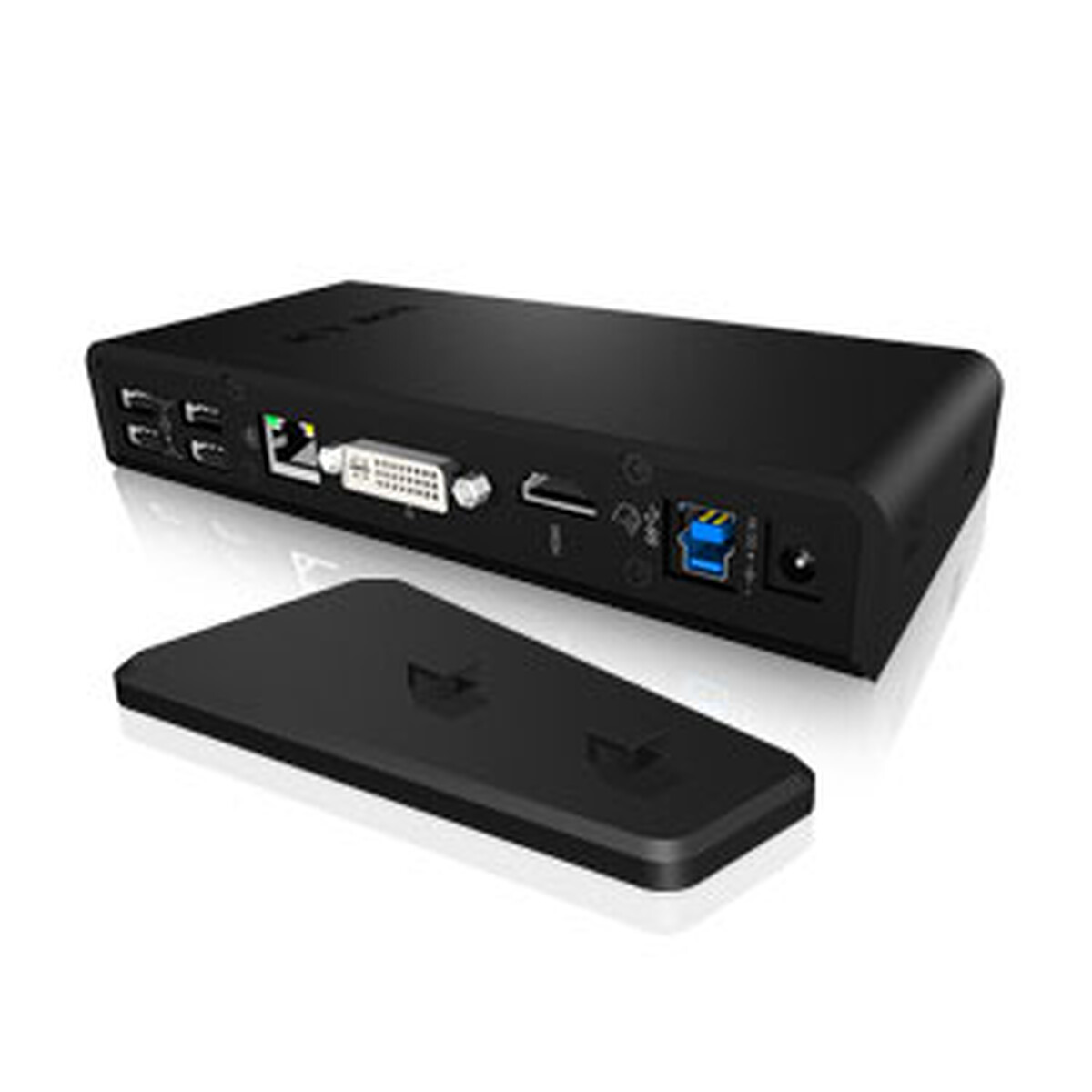 Station d'accueil pour ordinateur portable et de bureau (Ethernet / USB / HDMI / DVI)