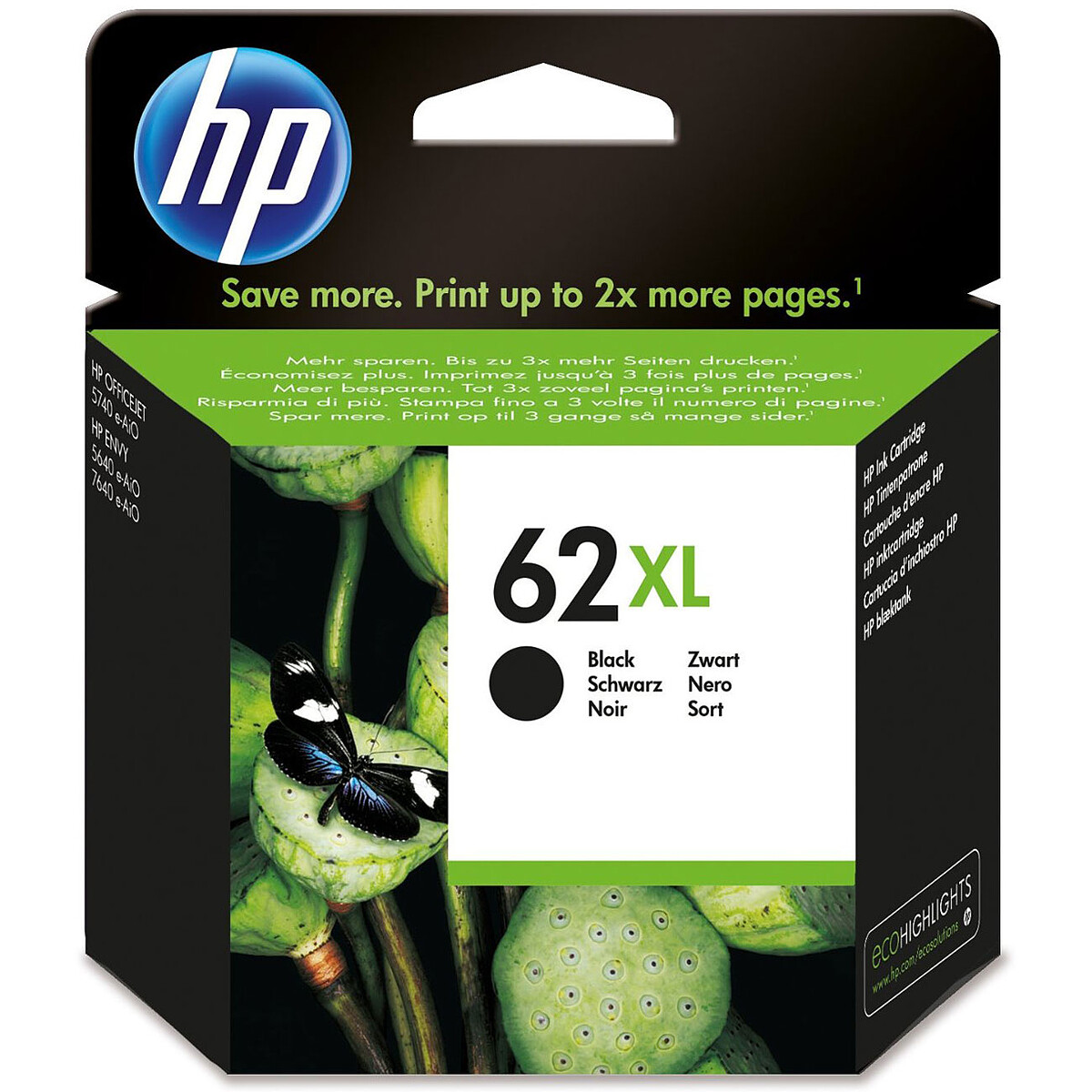 HP 62XL (C2P05AE) - Noir