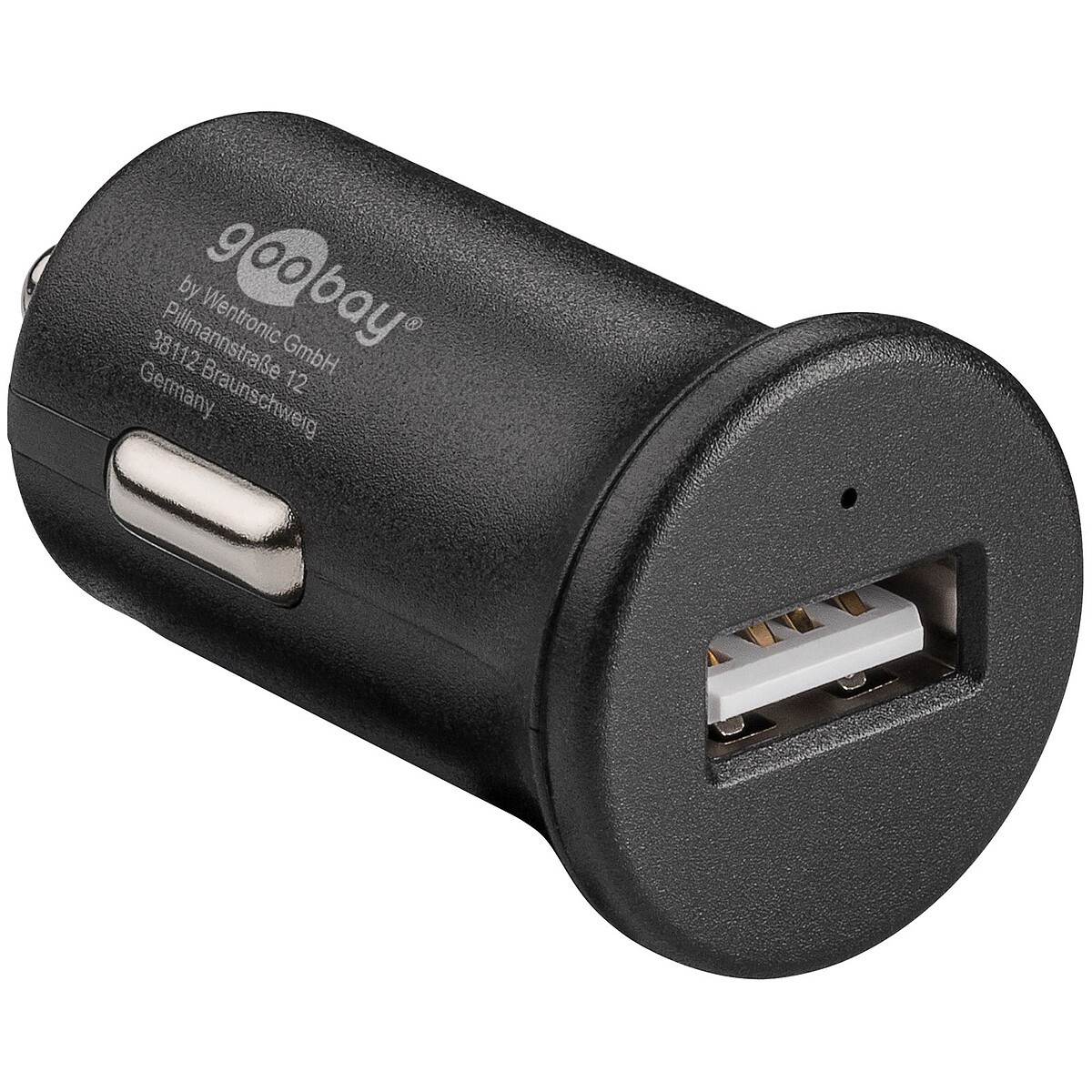Goobay Chargeur rapide USB 2.4A sur prise allume-cigare (noir) - Goobay